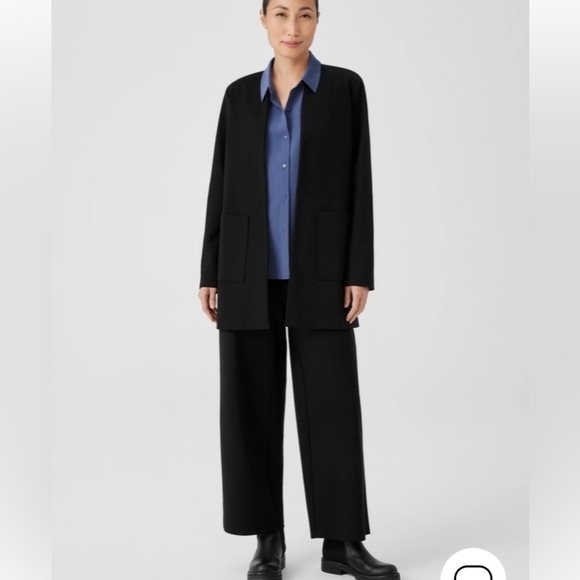 Eileen Fisher Ponte Knit Longline Tencel Blazer XS Washable Lagenlook Capsule - Picture 4 of 16